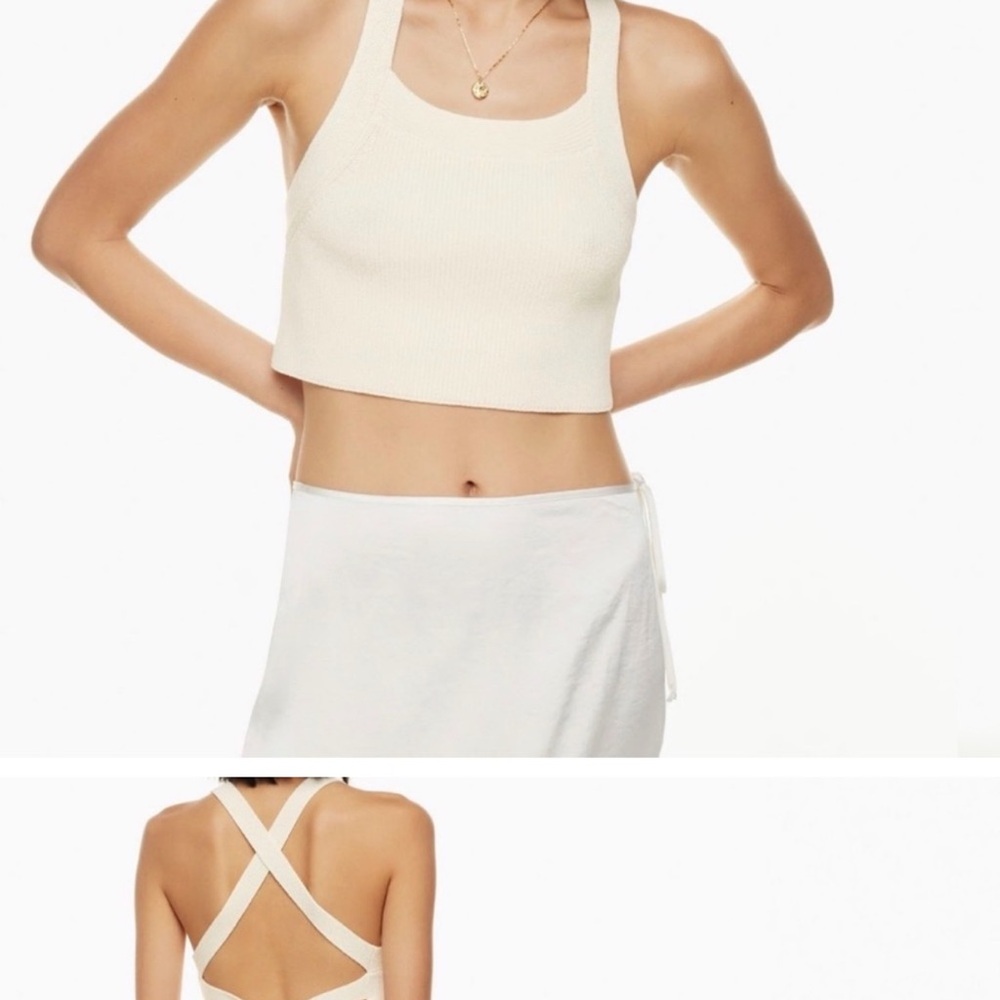 Aritzia Wilfred Cayenne sweater tie-back top - size Small